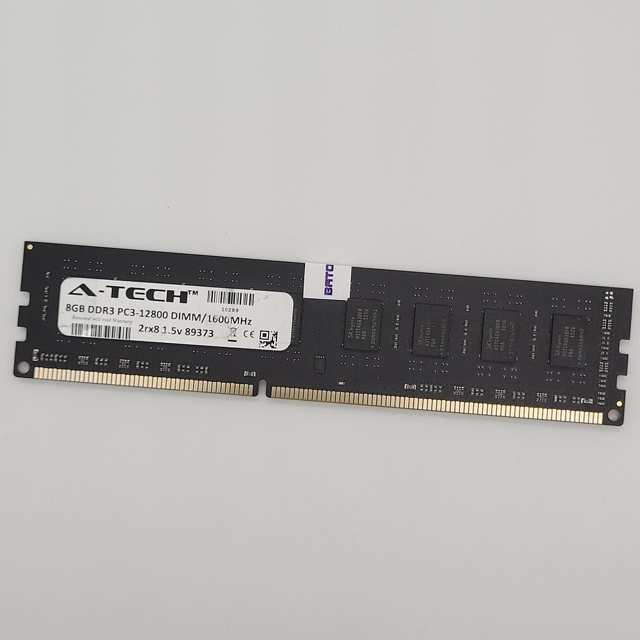 Оперативна пам'ять A-Tech DDR3 8Gb 1600MHz PC3-12800U 2R8 CL11 1.5V Б/В