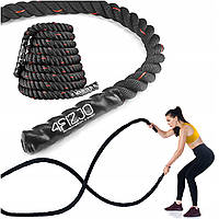 Тренувальна скакалка Power Battle Rope 4FIZJO 15м