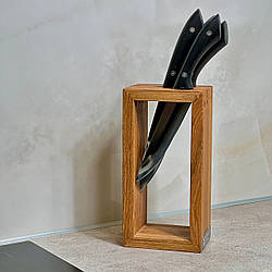Підставка-рамка для кухонних ножів, натуральне дерево