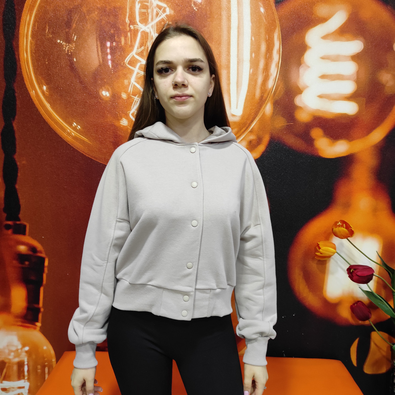 Жіноча однотонна толстовка тринитка лате Україна