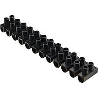 Клемна колодка 12 пар АСКО-УКРЕМ тип W(U) поліетилен 12 мм2 / 15А серії ЕМ чорна (U0130040037)