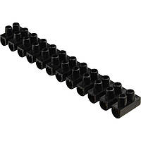 Клемна колодка 12 пар АСКО-УКРЕМ тип W(U) поліетилен 16 мм2 / 30А серії ЕМ чорна (U0130040038)