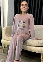Пижама на девочку велюровая 8-14 лет
