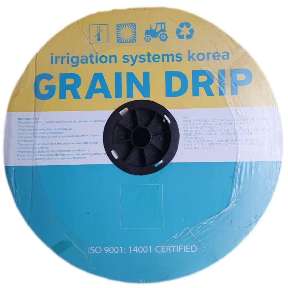 Крапельна стрічка емітер 6 mil-40см-3000 м 1.0 л/г Grain Drip в-во Південна Корея для крапельного поливу ( Грейн Дріп )