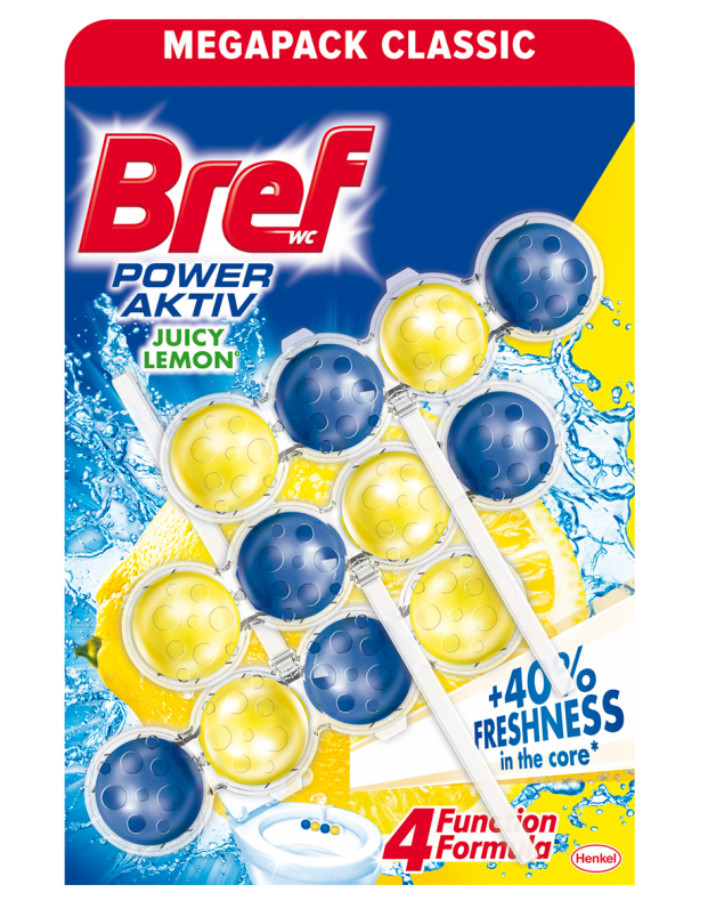 Освіжувач BREF 3*50г (3*4кульки) Active Juicy lemon (9000100753371)