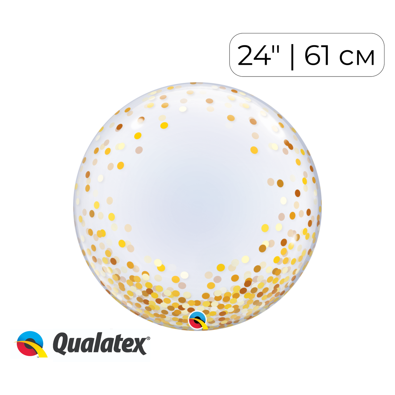 Бабл 24" QUALATEX-КВ Золотий горошок (УП)