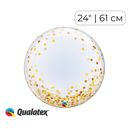 Бабл 24" QUALATEX-КВ Золотий горошок (УП), фото 1