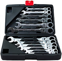 Професійний набір ключів з тріскачкою Kraft&Dele 8-19мм 12шт. KD11304