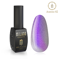Milano Cosmetic гель-лак Котяче око Cat eyes Aurora № 02 для нігтів, 8 мл