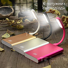 Гнучка USB LED лампа для ноутбука, портативний юсб ліхтарик підсвічування від повербанка, фото 6