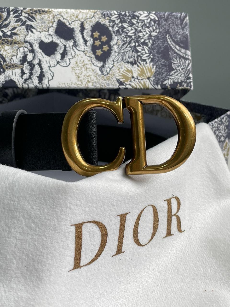 Чорний шкіряний жіночий ремінь Dior Saddle Belt Black Ultrasmooth, фото 1