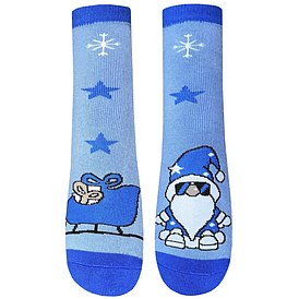 Дитячі махрові шкарпетки (розмір 14-16, блакитний) 9311