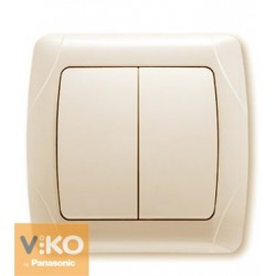 Вимикач 2-й Крем Viko Carmen, 90562002