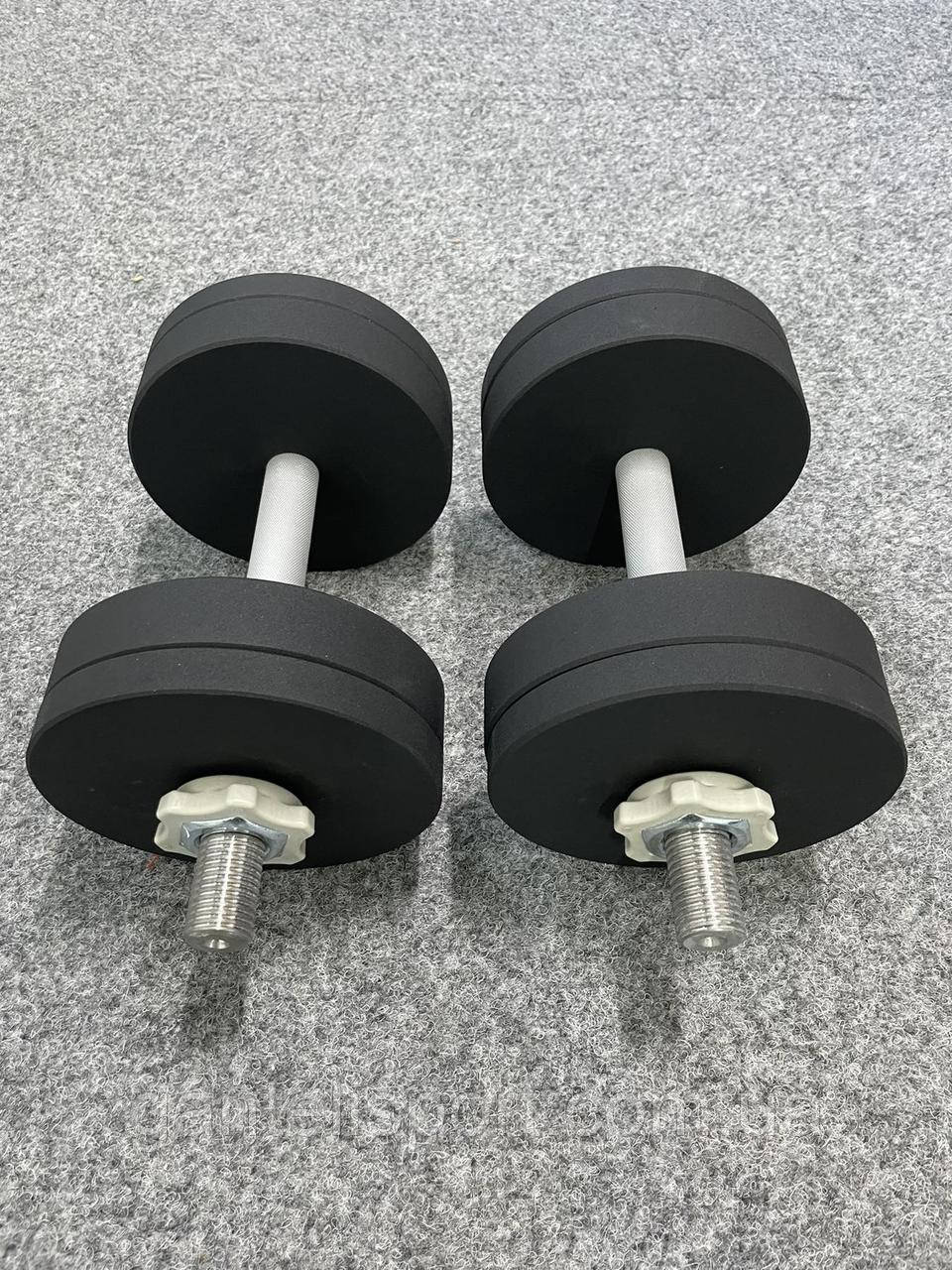 Гантелі металеві 2 шт. по 18 кг, фото 1