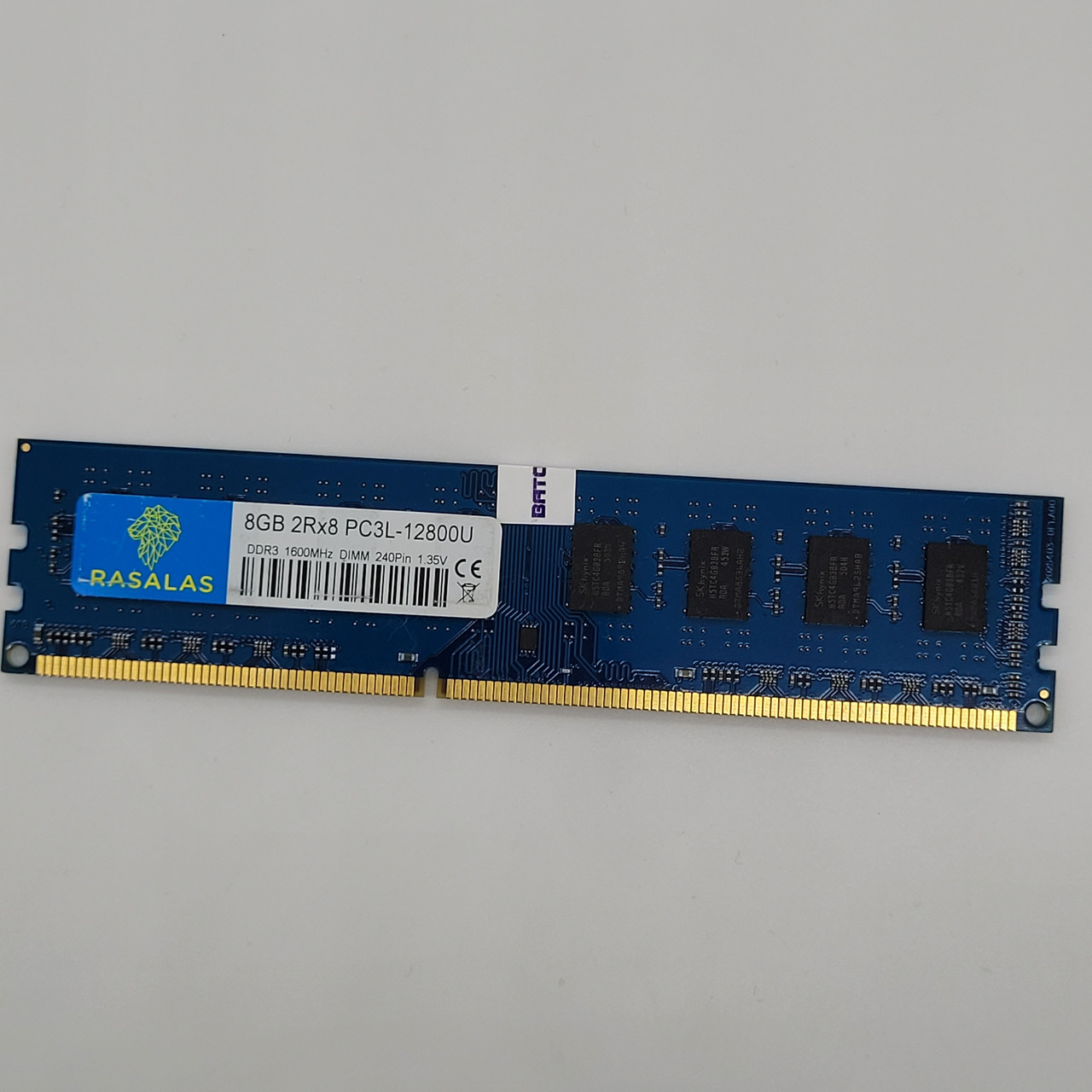 Оперативна пам'ять Rasalas DDR3L 8Gb 1600MHz PC3L-12800U 2Rx8 CL9 1.35V Б/В