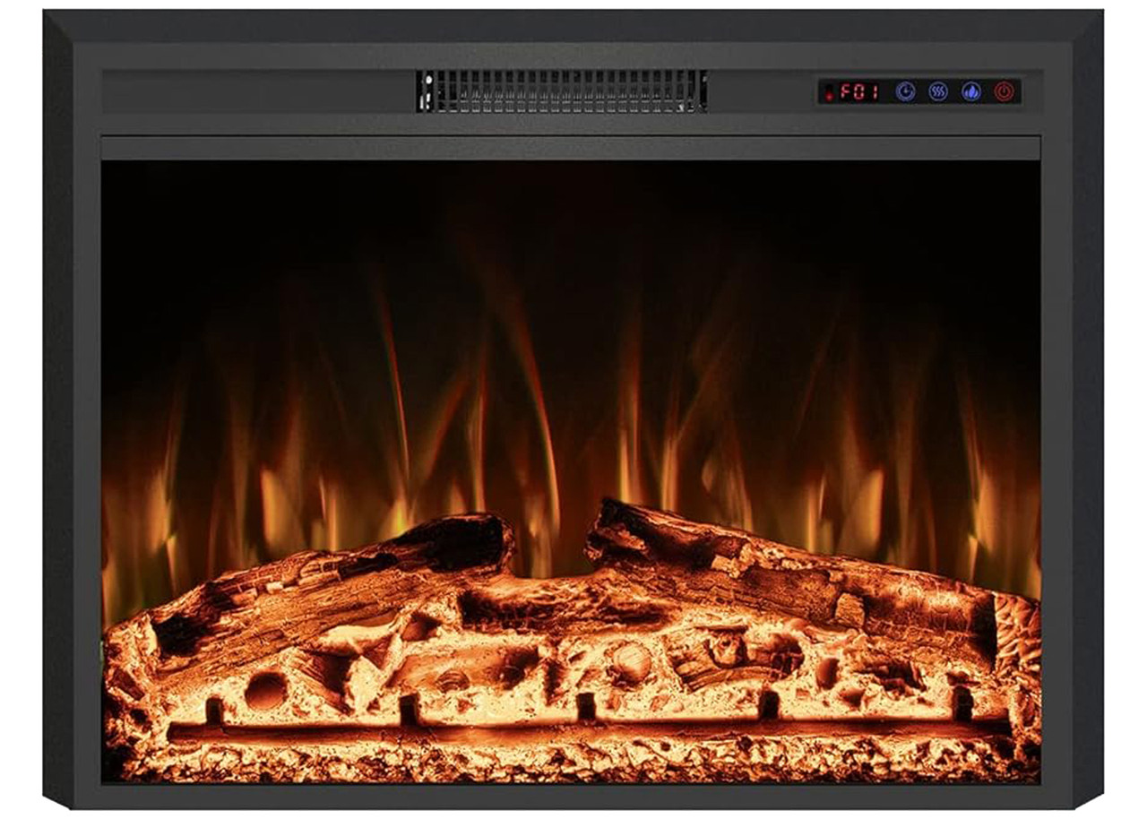 Електрокамін з обігрівом Royal Goodfire Lite 33 (EF33B), з дровами, кольорове полумʼя
