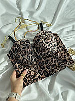 Модний топ бюстьє. Жіночий одяг. Топ леопардовий., фото 9