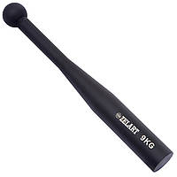 Біта сталева булава для кросфіту STEEL CLUBBELL Zelart TA-0923-9 вага 9кг чорний