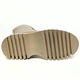 Черевики бежеві жіночі із замком збоку шкіряні на вовні Zlett 2736 Х шкіра латте розмір 36, фото 9