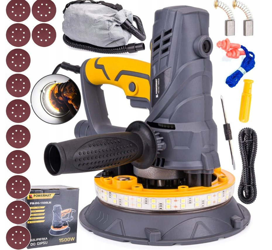 Шліфувальна машина для штукатурки 1500W Powermat PM6075