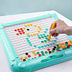 Пізнавальний дитячий набір магнітна мозаїка конструктор два варіанти гри пазли стилус 10 карток малюноків, фото 4