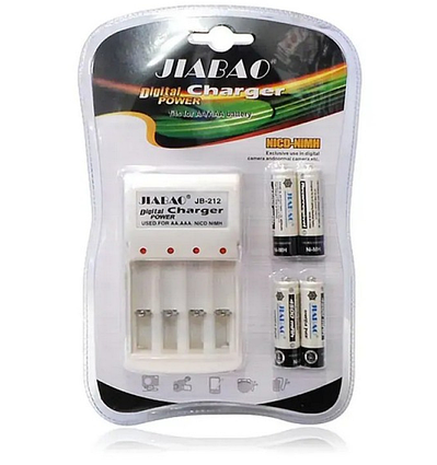 Зарядний пристрій з акумуляторами АА Jiabao Digital Charger JB-212 (пальчик)