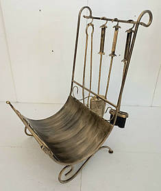 Набір для каміна 2в1 з підставкою для дров