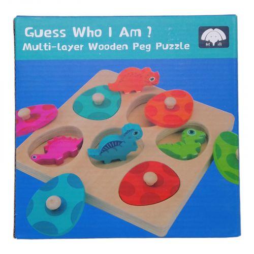 Деревʼяна рамка-вкладиш "Динозаври", фото 1