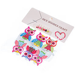 Набір прищіпок "Совоньки" (6 шт.) Solar Moon