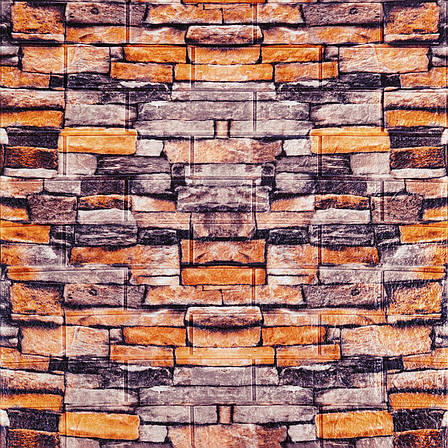 Декоративна 3D панель самоклейка 700x770x3мм Піщаник Катеринославська цегла (045-3) SW-00000692, фото 1