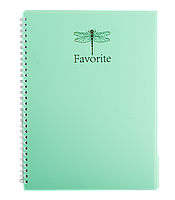 ЗЗошит для нотаток FAVOURITE, PASTEL, А4, 80 арк., клітинка, пласт. обкладинка,