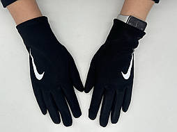 Чоловічі чорні зимові теплі флісові рукавички