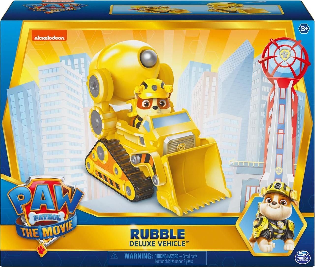 Щенячий Патруль цементовоз з фігуркою Здоровань Кріпиш Paw Patrol Rubble s Deluxe Movie Transforming Toy Car