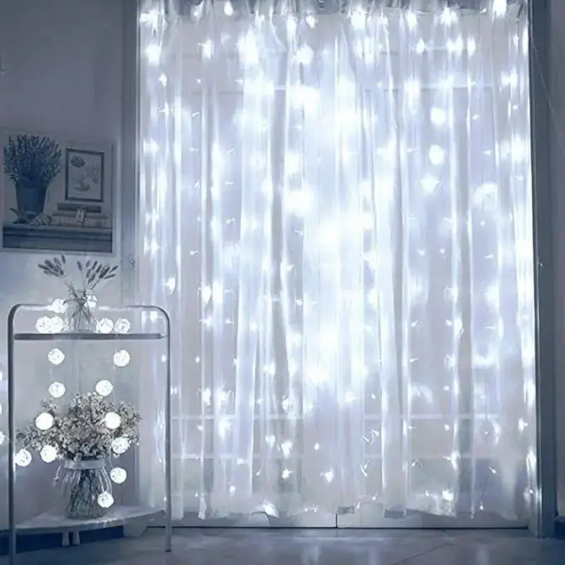 Xmas гірлянда 320 LED (Водоспад 3M*2M) біла (Уцінка)