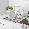 Лоток для сушіння посуду IKEA VÄLVÅRDAD 52x35 см Бежевий 004.301.42, фото 4