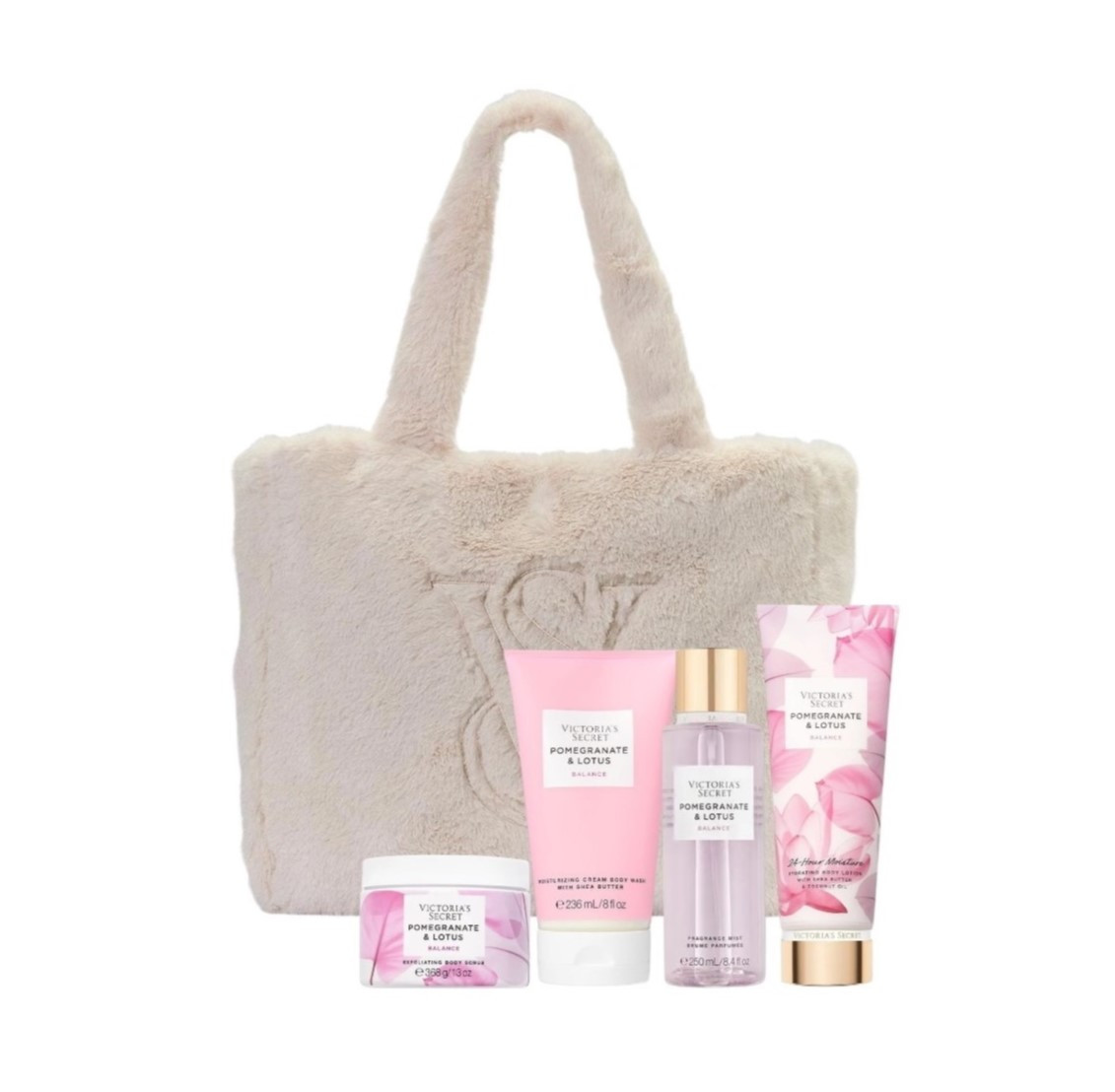 Подарунковий Набір косметики для тіла Victoria's Secret Pomegranate & Lotus Гранат и Лотос, в сумці, фото 1