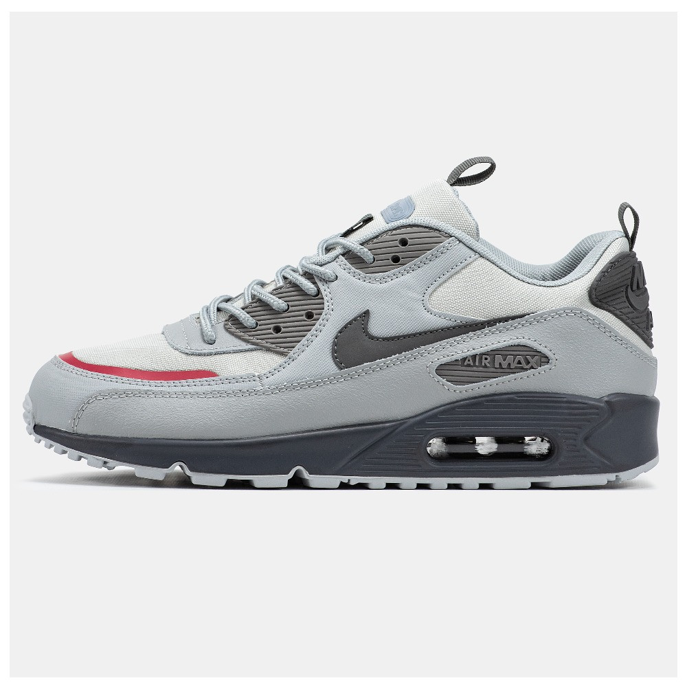 Чоловічі кросівки Nike Air Max 90 Cordura Surplus Grey, сірі шкіряні кросівки найк аір макс 90 кордура