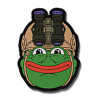 Патч (шеврон) «Pepe» від f_spets2.0. М’який ПВХ пластик, 8.5 х 6 см