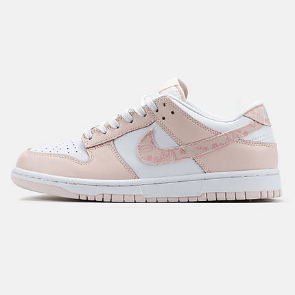 Жіночі Кросівки Nike SB Dunk Low Pink Paisley / Найк СБ Данк Пейслі Низькі Рожеві з Білим, фото 1