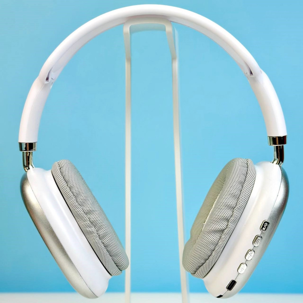 Безпровідніі навушники з мікрофоном та підтримкою TF-карти пам'яті P9 Срібний 47960, фото 1