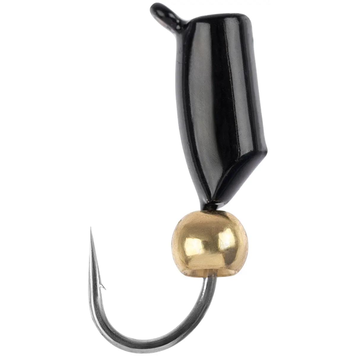 Мормишка вольфрамова Viking Fishing Rigabik+bead 2.5mm Black+G (5 шт), фото 1
