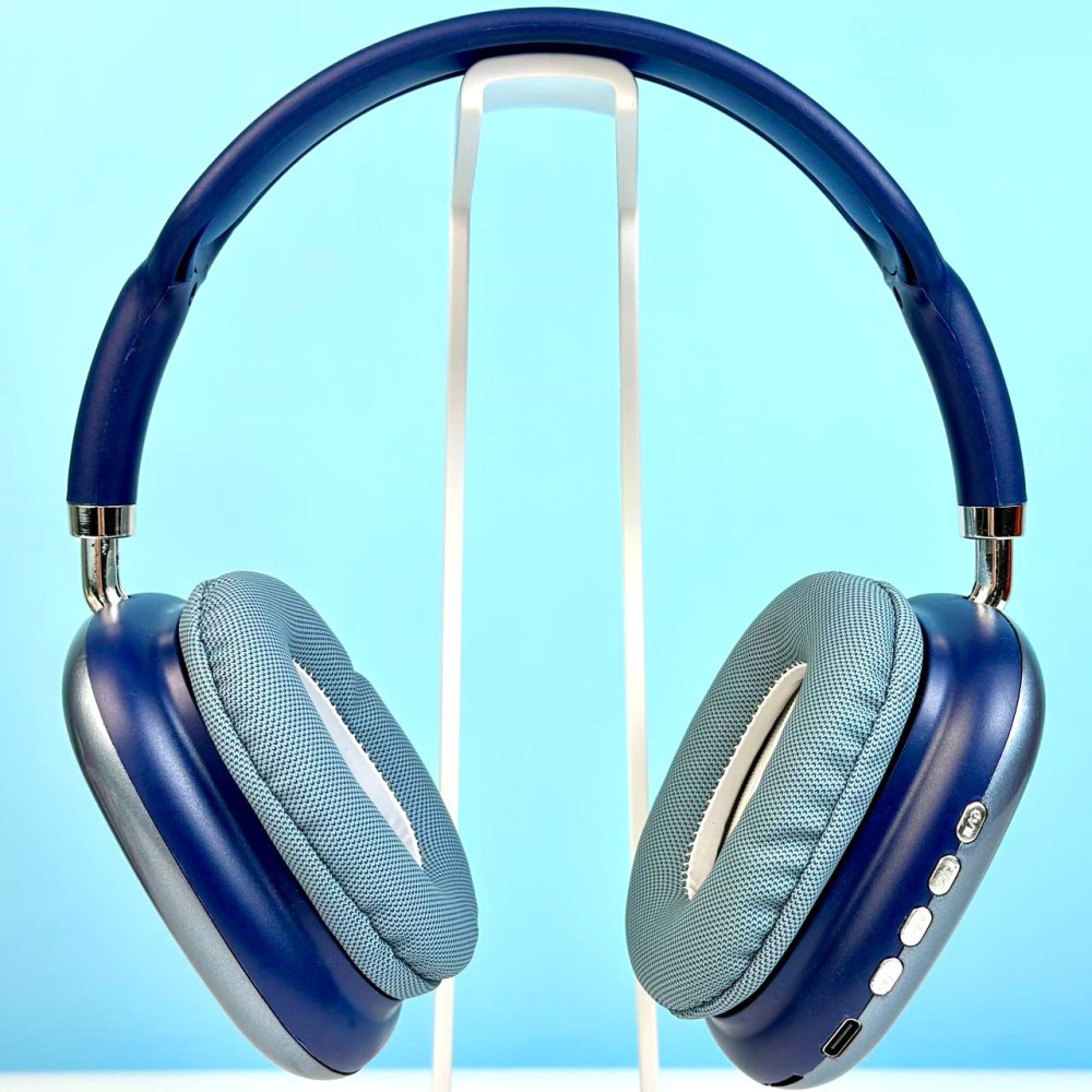 Безпровідніі навушники з мікрофоном та підтримкою TF-карти пам'яті P9 Синій 47960, фото 1