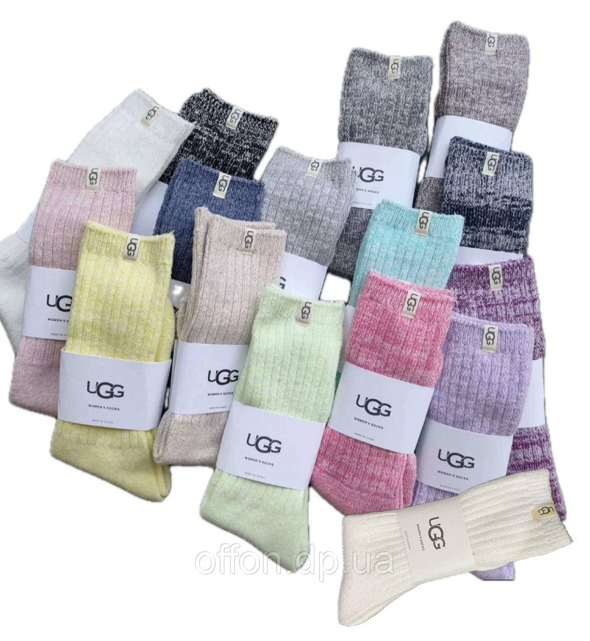 Шкарпетки UGG темно-сірі теплі жіночі р.39-42 ангора