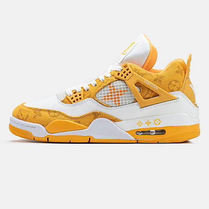 Чоловічі Кросівки Nike Air Jordan Retro 4 x Louis Vuitton Yellow / Найк Аїр Джордан Ретро 4 Луї Віттон Жовті, фото 1