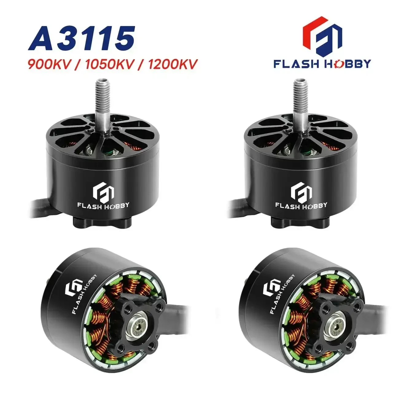 Комплект безколлекторных моторов Flashhobby Arthur 3115 900KV для FPV дрона 10 дюймов - 4шт