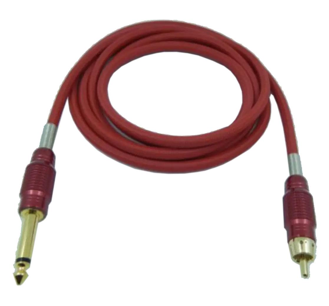 Шнур кліп корд RCA червоний для тату та пм апаратів