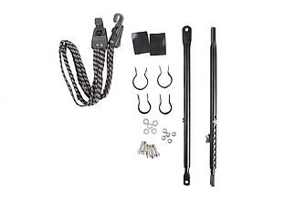 Багажник CT-686 з відкидними бортами алюм. кріпл. на підсід.штир і верх. пір'я