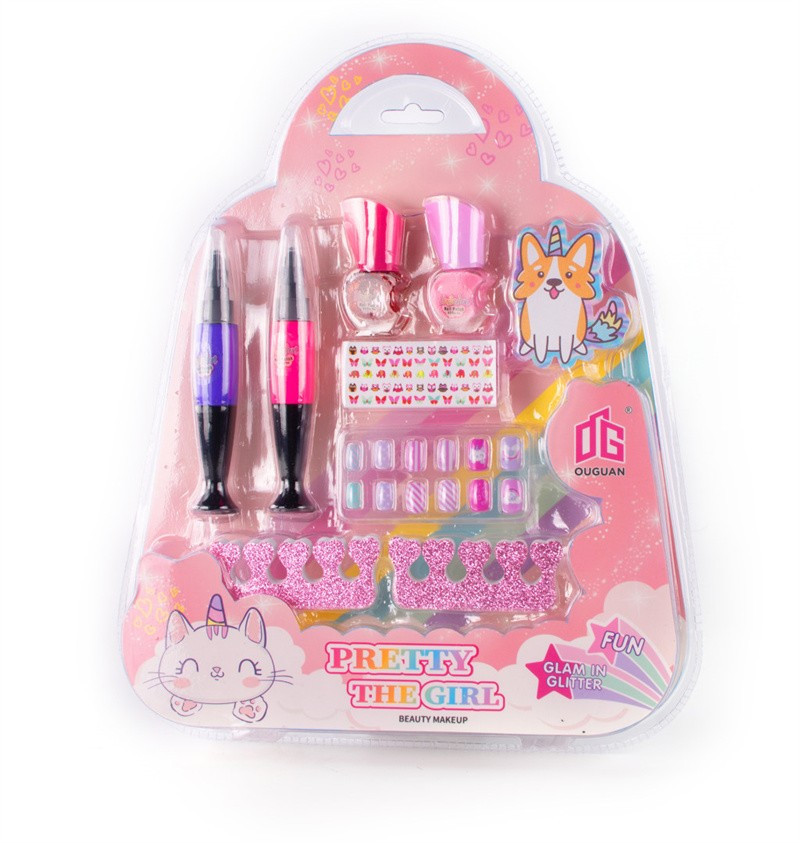 Дитяча косметика The Pretty Girl G266070-2604Z, набір для манікюру з лаками, наклейками і маркером, фото 1