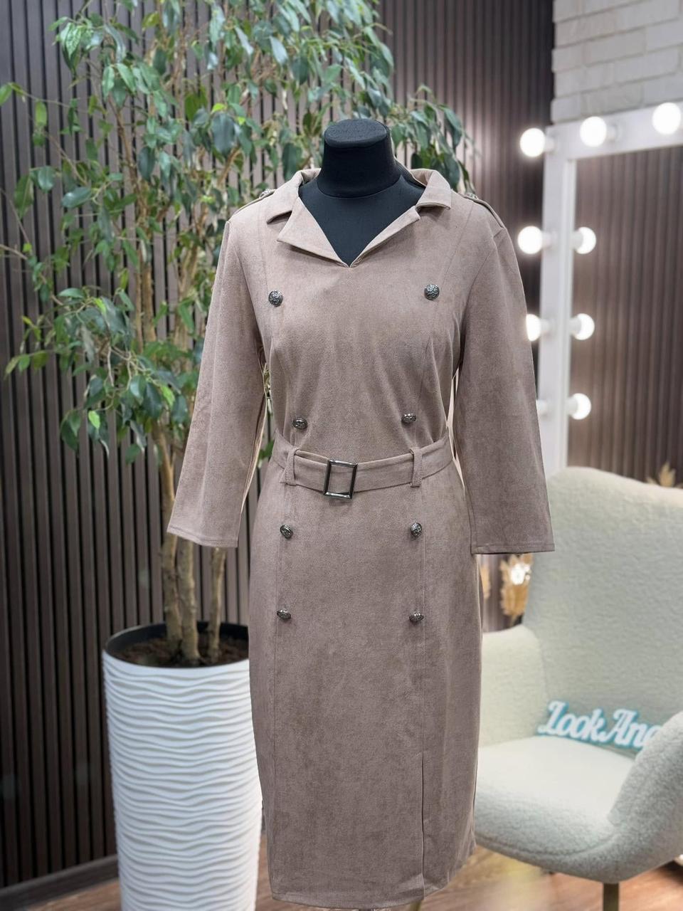 Елегантна жіноча сукня, тканина "Замш" розмір 54