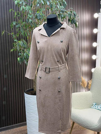 Елегантна жіноча сукня, тканина "Замш" розмір 54, фото 2